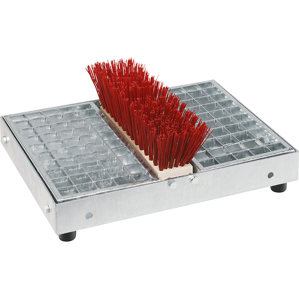 VAR Schoenenreiniger, met rooster, zilverkleurig