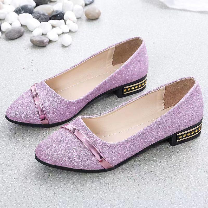Nicor Zomer Nieuwe All-match Scoop Schoenen Platte Bodem Enkele Schoenen Dames Zachte Bodem Peas Schoenen Antislip Puntige Damesschoenen 41
