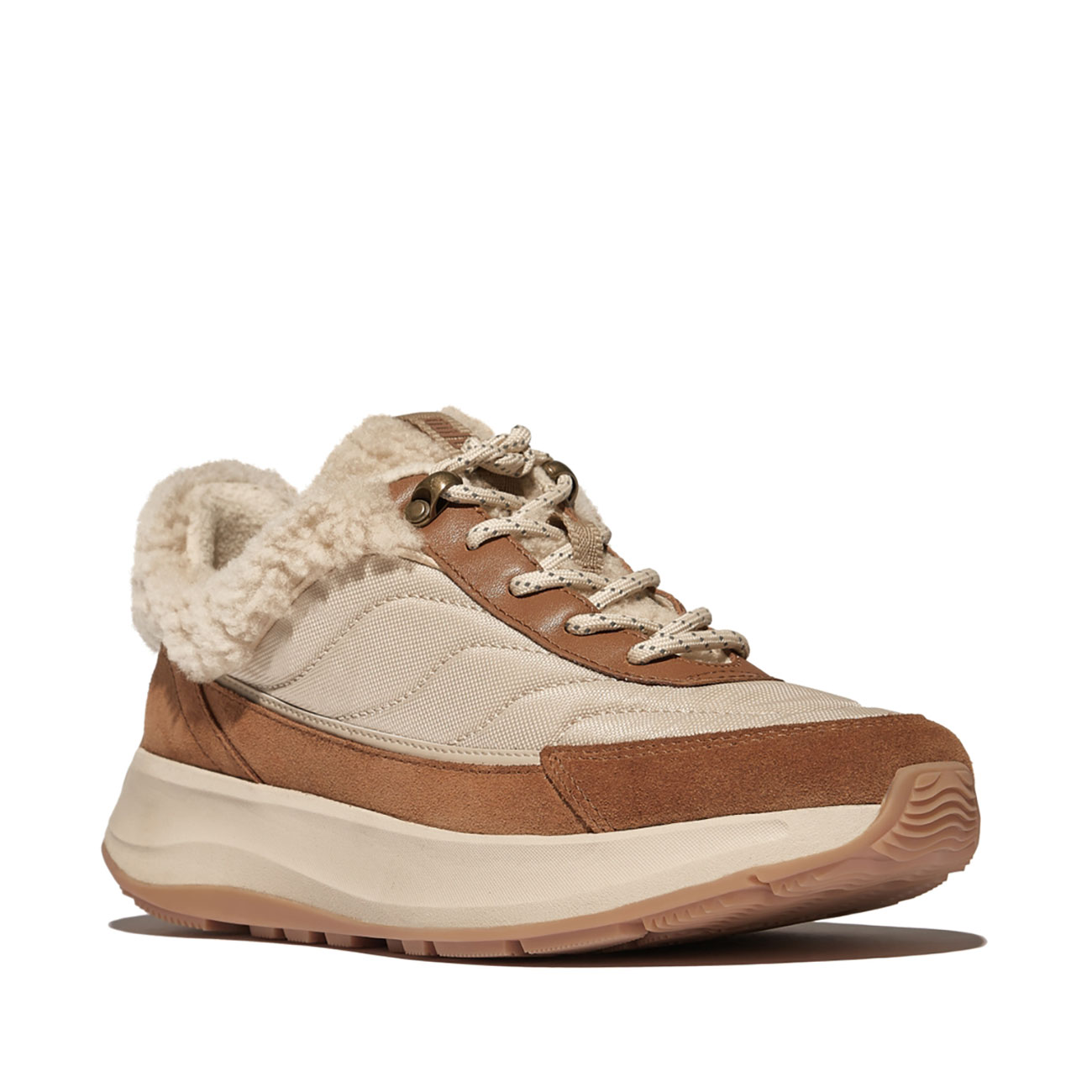 FitFlop F-mode flow shearling-mix sneakers