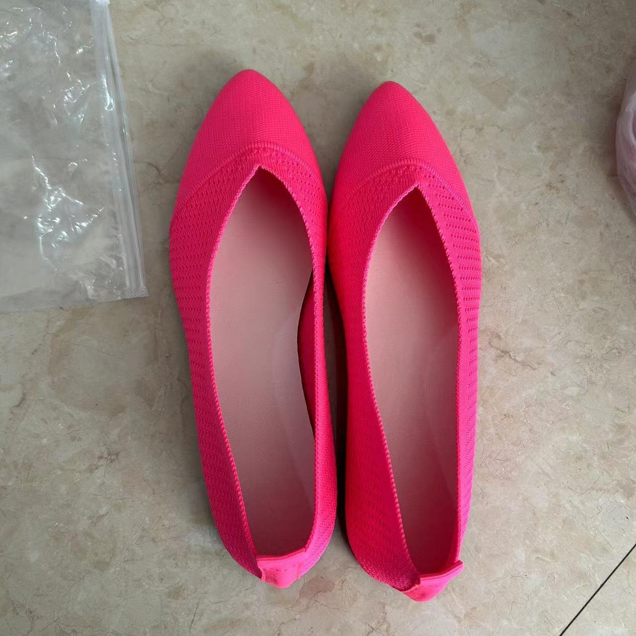 Ayseguney Footwear Dames meisjes effen groot formaat instapper plat ondiep comfort casual enkele schoenen 43