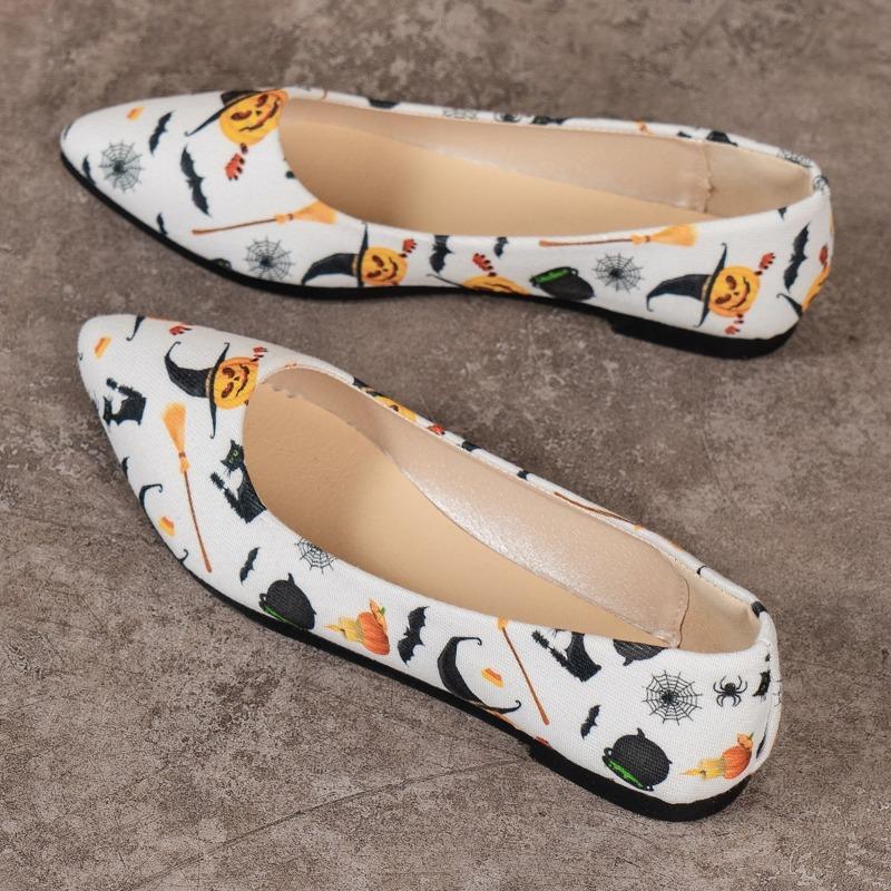 Foot Finesse Plus Size Damesschoenen Instapper Dames Flats Hot Sale Dagelijks Flats Dames Print Puntschoen Ondiepe Zachte Bodem Schoenen Dames 43