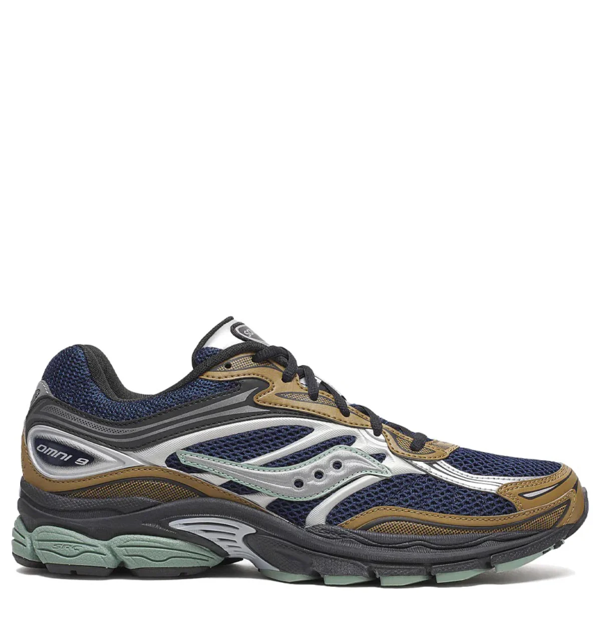 Saucony Progrid omni 9 brown navy lage sneakers unisex