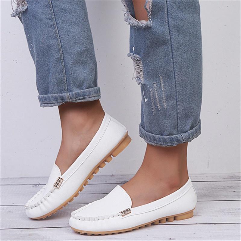 Arbutus Mode damesschoenen Casual platte loafers Damespantoffels Zachte denim platte jeansschoenen 39