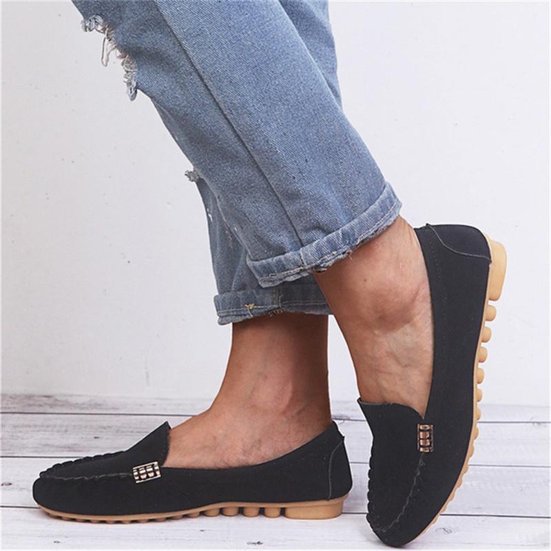Arbutus Mode damesschoenen Casual platte loafers Damespantoffels Zachte denim platte jeansschoenen 43