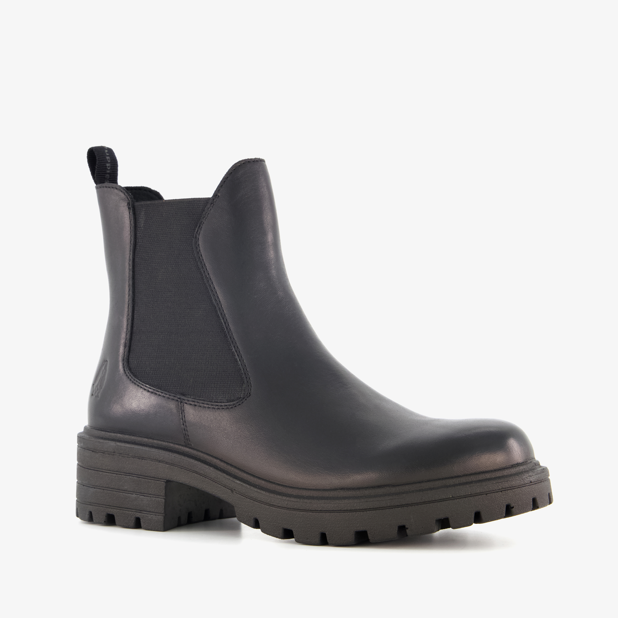 Hush Puppies leren dames Chelsea boots zwart