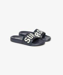Superdry Core Vegan Badslippers Blauw