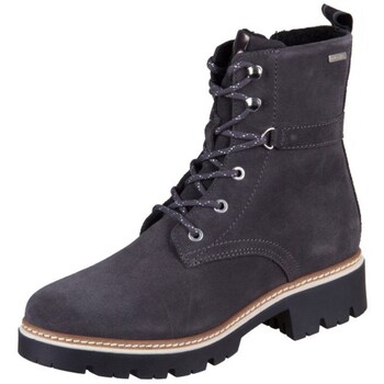 Tamaris Hoge Sneakers  Anthracite Materilmix Aus Leder Und Sythetik