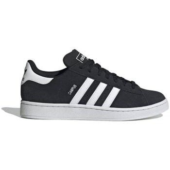 Adidas Lage Sneakers  Originals Campus 2 Suede Black White Men