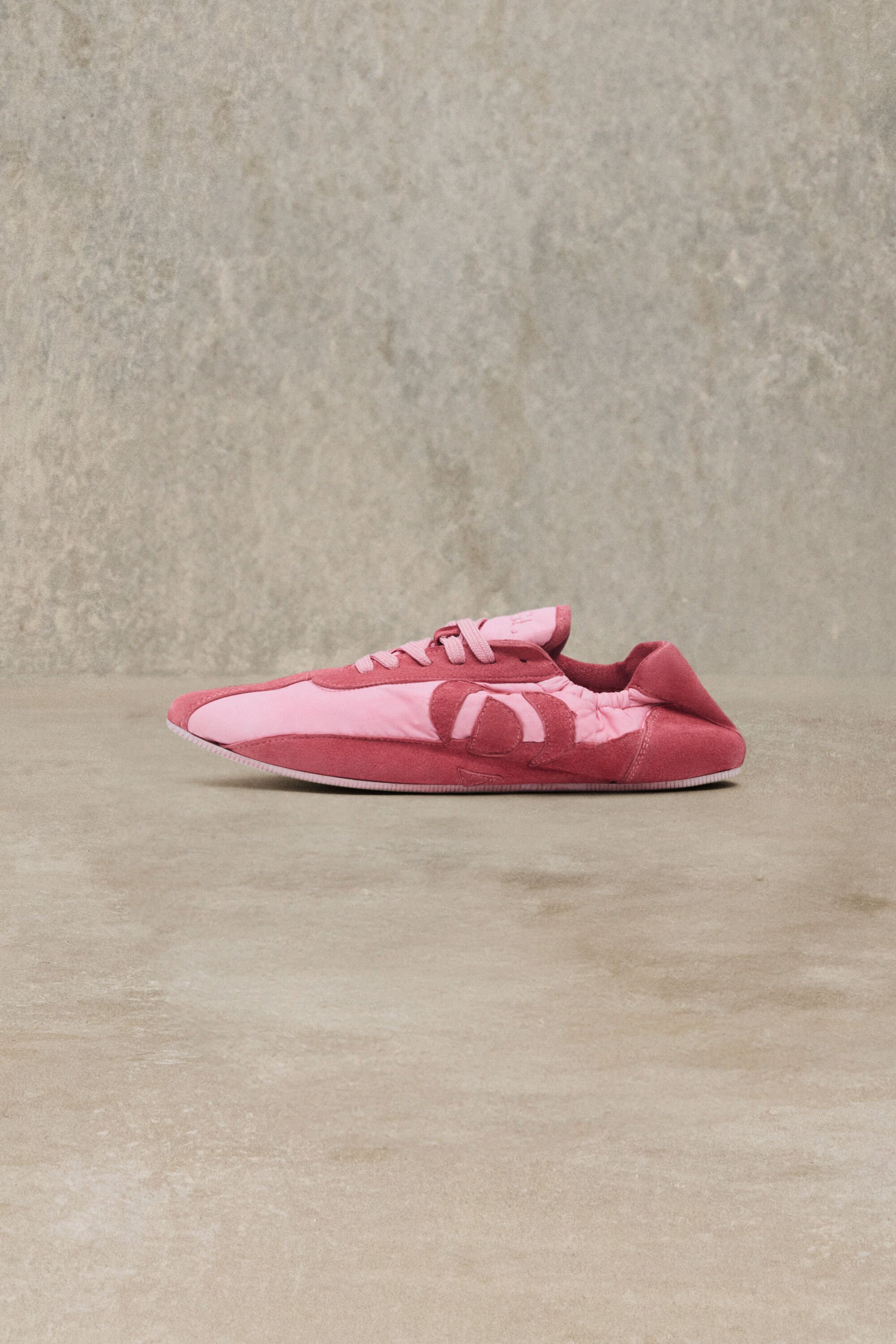 Desigual Studio gecombineerde leren sneaker - RED