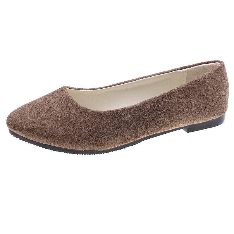 Ayseguney Footwear Dames meisjes effen groot formaat instapper plat ondiep comfort casual enkele schoenen 40