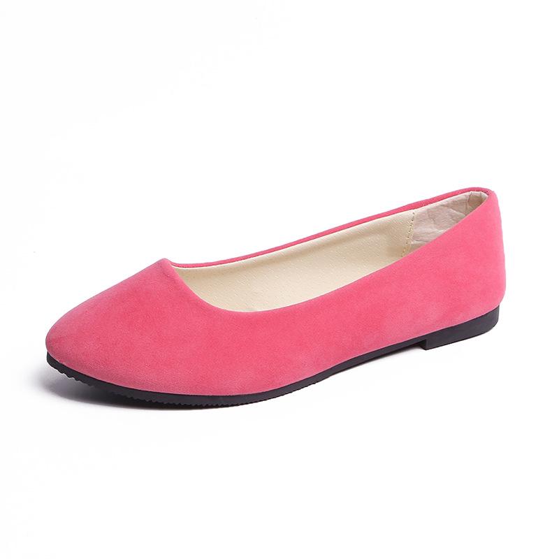 Ayseguney Footwear Dames meisjes effen groot formaat instapper plat ondiep comfort casual enkele schoenen 41