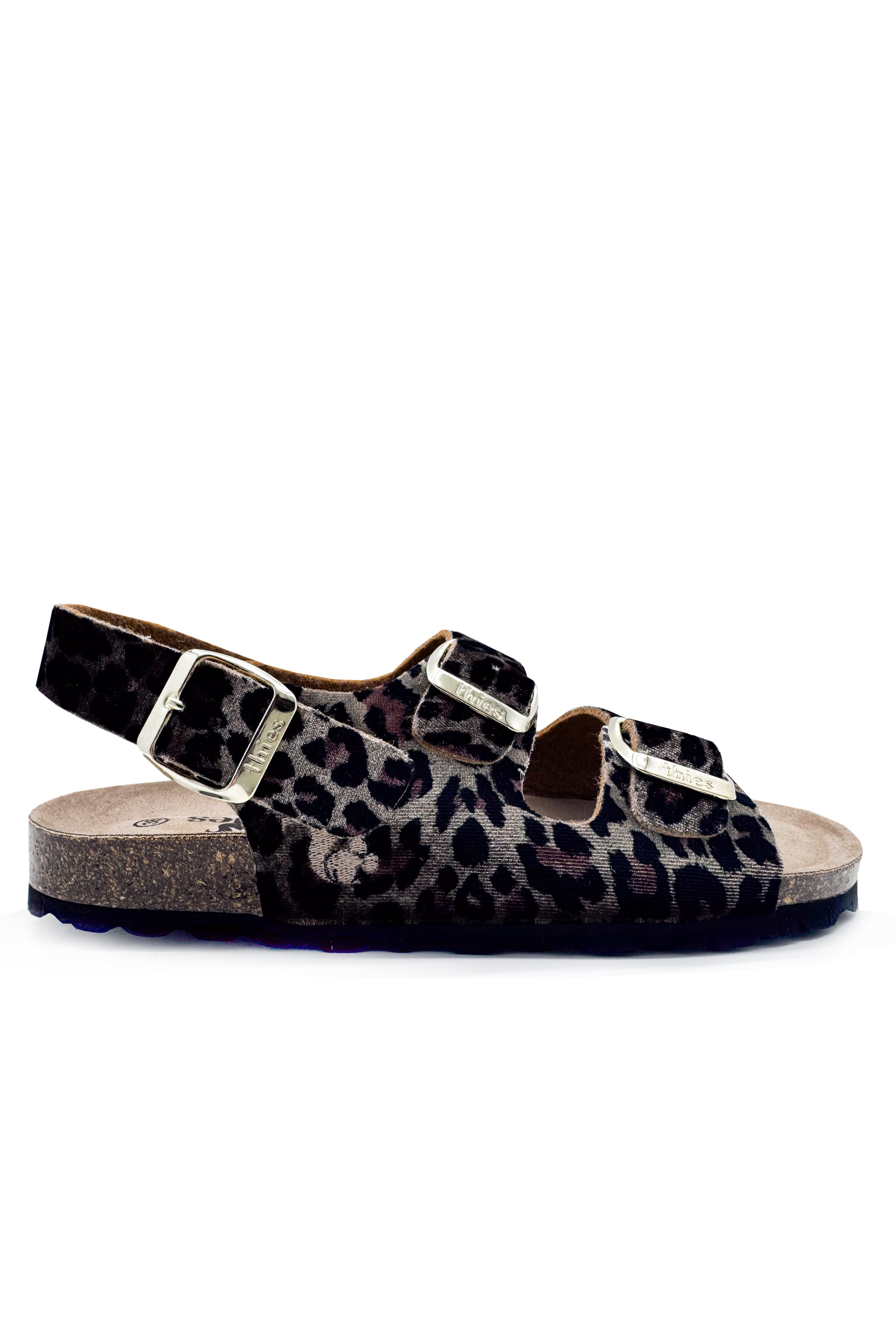 Thies Damen vegan Sandalen Rec Backstrap Leo Beige