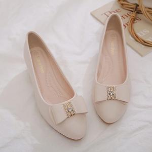 WTEMPO Dames Schoenen met Puntneus Effen Kleur Dames Antislip Middenhak Strass Schoenen Laag Uitgesneden Comfortabele Schoenen Schoenen 39