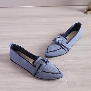 Boho berry Damesschoenen Loafers Ballerina's Puntige neus Blote voeten Slip-on Casual Lage hak Luxe merk Damesschoen in vlinder 39