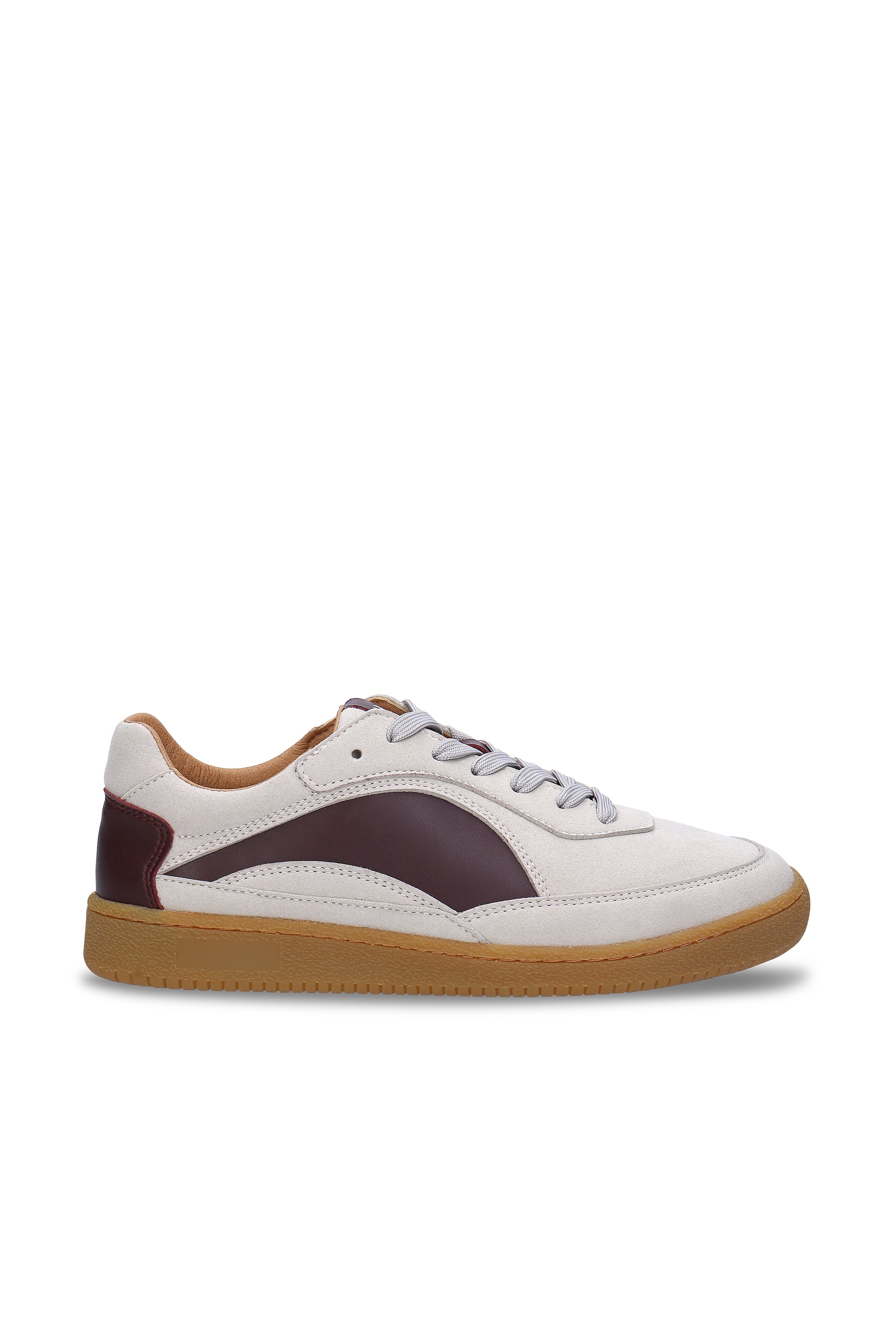 NAE Herren vegan Sneaker Sidney Burgund/WeiÃŸ