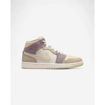 Nike Hoge Sneakers  Jordan 1 Mid Light Orewood Brown Taupe Grey (Women's)