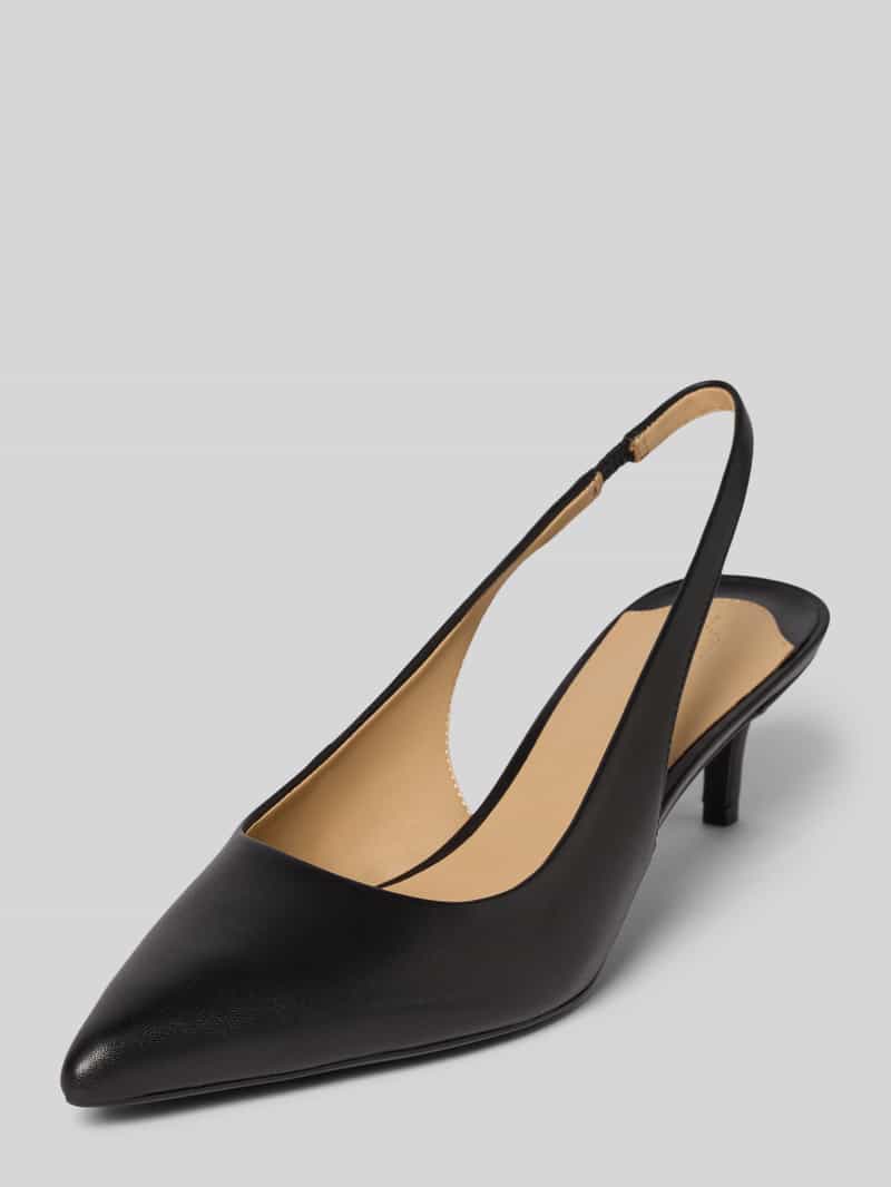 Lauren Ralph Lauren Pumps van leer met elastisch riempje, model 'ADRIENNE'