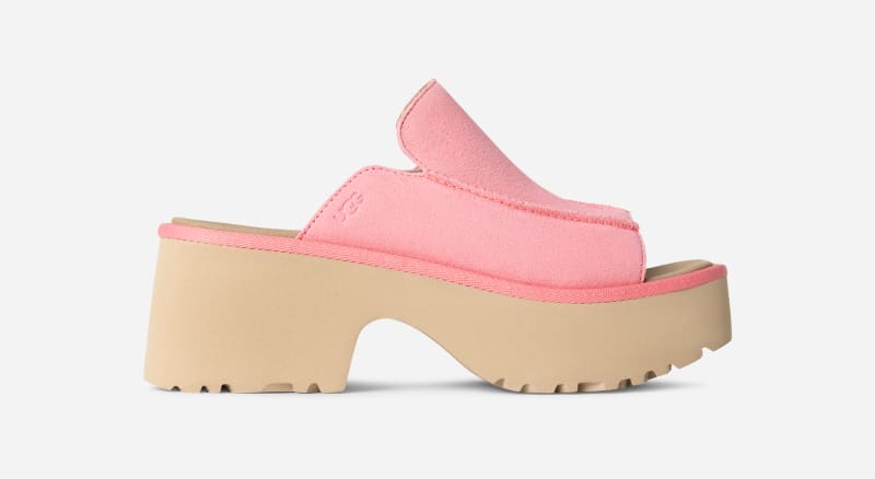Ugg New Heights-slipper in Tropical Pink  Suede