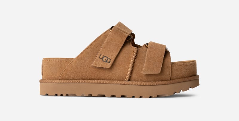 Ugg Goldenstar Hi-slipper voor dames  in Brown  Suede