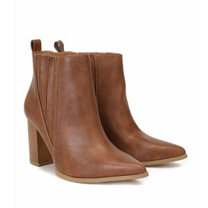 Dodge Nieuwe Plus Size Laarzen Puntige Hoge Hakken Laag uitgesneden Enkellaarsjes Alles-Passend Gracieus PU Leer Chelsea Boots voor Dames US11