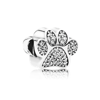 Pandora Charm "Pavé-Pfötchen 791714CZ", 925er Silber, silber, keine Angabe