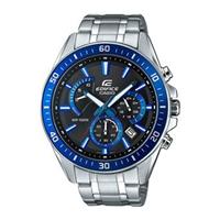 Casio Chronograaf Horloge EFR-552D-1A2VUEF (l x b x h) 53 x 47 x 12.3 mm Zilver-blauw Materiaal (behuizing): RVS Materiaal (armband): RVS