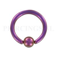 Piercings.nl BCR 1.2 mm geanodiseerd paars