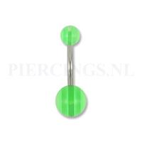 Piercings.nl Navelpiercing acryl groene streepjes