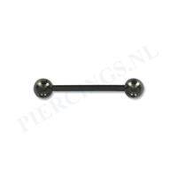 Piercings.nl Barbell zwart 18 mm