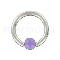 Piercings.nl BCR 1.6 mm acryl balletje licht paars