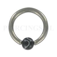 Piercings.nl BCR 1.6 mm acyl balletje zwart gemailleerd