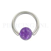 Piercings.nl BCR 1.6 mm donkerpaars glitter