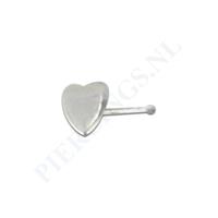 Neusstud sterling zilver hart steker