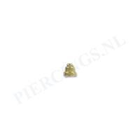 Piercings.nl Spike 1.6 mm goudkleurig trip-trap 3 mm