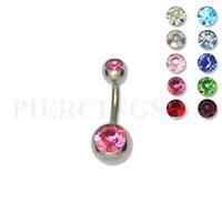 Piercings.nl Juwelen navelpiercing L 12 mm roze