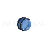 Plug acryl blauw 14 mm 14 mm