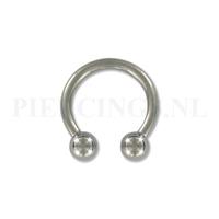 Piercings.nl Circulair barbell 2 mm x 12 mm