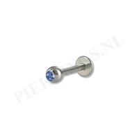 Piercings.nl Labret 1.2 mm licht blauw