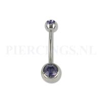 Piercings.nl Juwelen navelpiercing L 12 mm paars