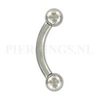 Piercings.nl Banana 2.5 mm dikte 12 mm