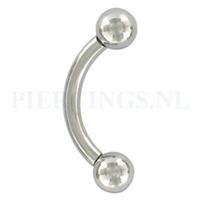 Piercings.nl Banana 2.5 mm dikte 16 mm