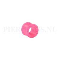 Piercings.nl Tunnel siliconen double flared roze 12 mm 11 mm dik 12 mm