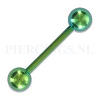 Piercings.nl Tongpiercing geanodiseerd groen