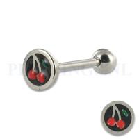 Piercings.nl Tongpiercing kers gekleurd