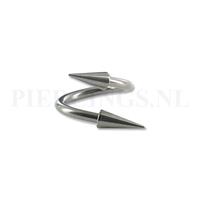 Piercings.nl Twister 1.6 mm lange cones 10 mm