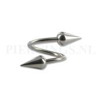 Piercings.nl Twister 1.6 mm ronde cones L