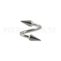 Piercings.nl Twister 1.2 mm ronde cones M