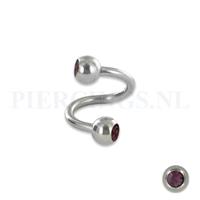 Piercings.nl Twister 1.6 mm chirurgisch staal paars