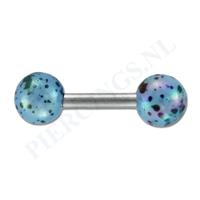 Piercings.nl Helix gespikkelde coating blauw