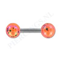 Piercings.nl Helix gespikkelde coating oranje